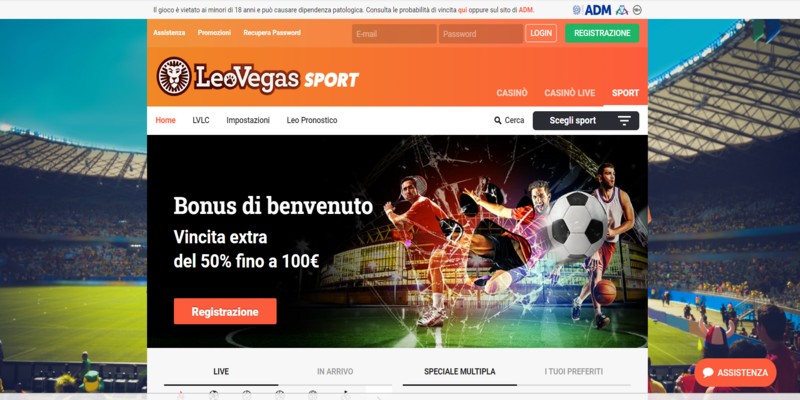 Leovegas Sport – Come riscattare il bonus benvenuto su leovegas