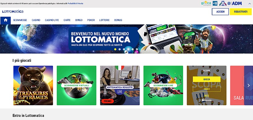 Homepage del casinò online Lottomatica – Migliori siti per vincere alle slot