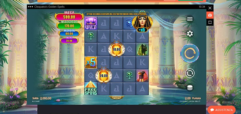 Slot machine (Cleopatra’s Goolden Spells)