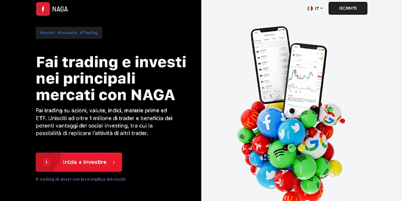 Pagina principale del broker (Naga Markets) – I migliori servizi di copy trading con resoconto certificato