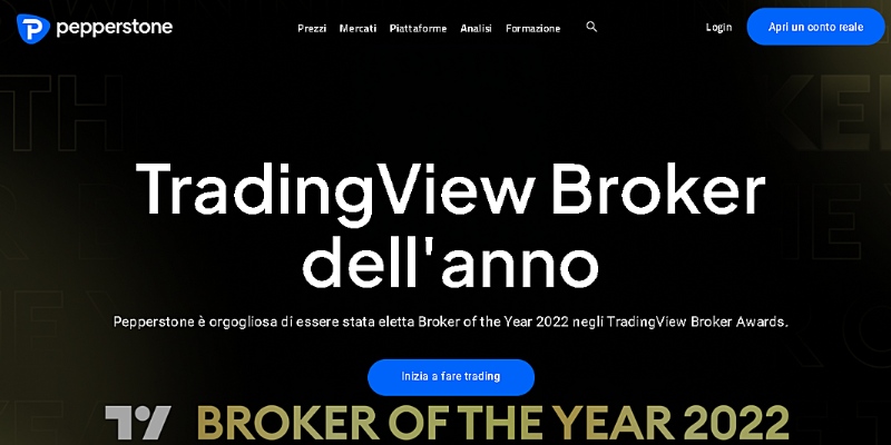 Pagina principale del broker (Pepperstone) – I migliori broker per fare Trading Automatico