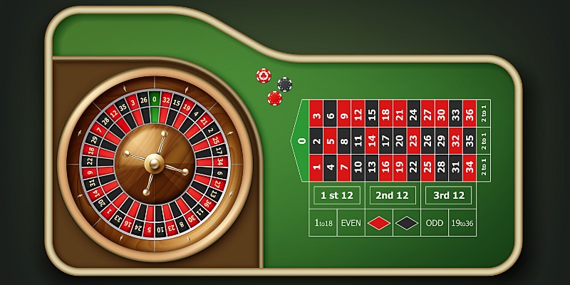 Tavolo della roulette del casinò realistico – Fare Soldi Online